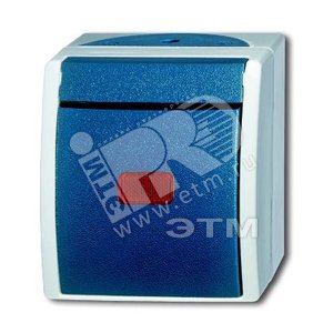 Переключатель 1-клавишный, контрольный, IP44, для открытого монтажа, серия ocean, цвет серый/сине-зелёный | 1085-0-1636  | 2CKA001085A1636 | ABB - ABB