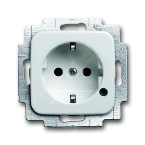 Розетка с LED подсветкой, Busch-Reflex, бел - ABB