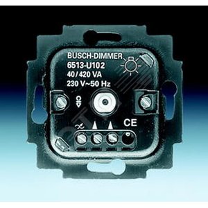 Механизм светорегулятора для ламп накаливания и НВ галогенных ламп с электронным трансформатором, 40-420 Вт/ВА | 6513-0-0586 | 2CKA006513A0586 | ABB 2