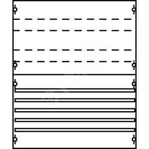 Модуль шин 5х250+2рейки 2V02 500х600мм 2