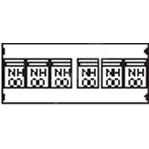 Пластрон для 6 NH00 3ряда/2 рейки | AG84 | ABB 2