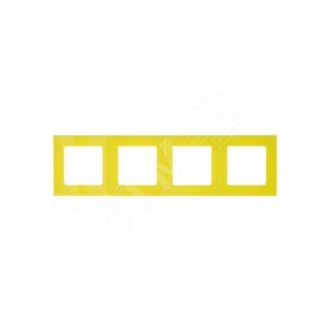 Рамка ABB Levit 4 поста жёлтый / дымчатый чёрный (3901H-A05040 64W) 5