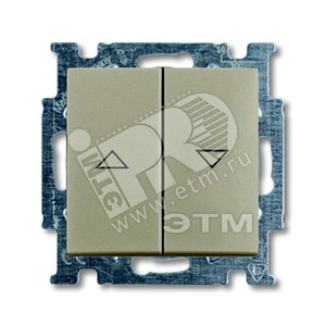 Мех-м 2-кл., 1-пол. выкл. жалюзи без фикс. с кл., серия Basic 55, цв. шампань - ABB