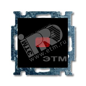 ABB Basic 55 Шато (чёрный) Выключатель кнопочный с полем для надписи | 1413-0-1097  | 2CKA001413A1097 | ABB - ABB