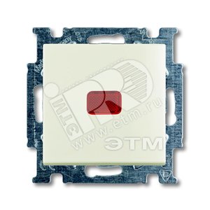 ABB Basic 55 Шале (белый) Выключатель кнопочный с полем для надписи | 1413-0-1101  | 2CKA001413A1101 | ABB - ABB