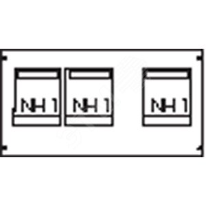 Пластрон для 3 NH1 3ряда/3 рейки | AG90 | ABB 2