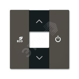Накладка терморегулятора free@home, Basic 55, цвет chteau-black (CP-RTC-95) - фото 2