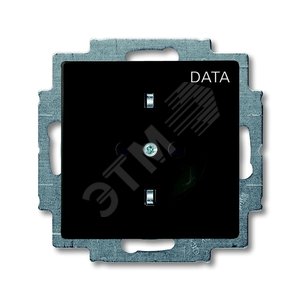 ABB Basic 55 Шато (чёрный) Розетка с/з с маркировкой DATA | 2011-0-6143  | 2CKA002011A6143 | ABB - фото 2