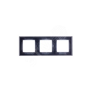 ABB Levit Сталь / дымчатый чёрный Рамка 3-ая | 3901H-A05030 69W | 2CHH015030A6069 | ABB - фото 5