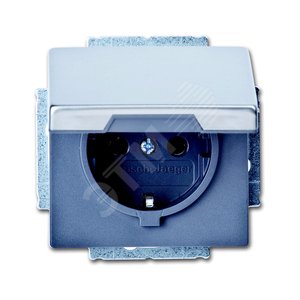 Розетка SCHUKO 16А 250В с крышкой, серия pur/сталь | 2018-0-1490 | 2CKA002018A1490 | ABB - фото 2