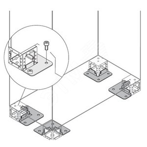Элемент крепления цоколя к полу (4шт) 2