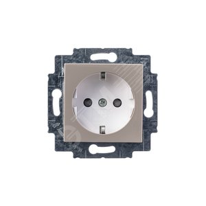 ABB Levit Кофе макиато / белый Розетка с з/к со шторками 16А | 5520H-A03457 18W | 2CHH203457A6018 | ABB - фото 3