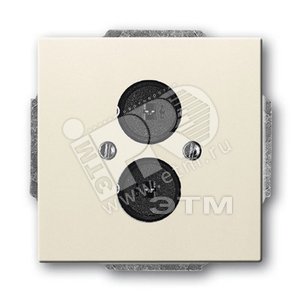 Плата центральная с суппортом с 2-мя разъёмами для громкоговорителя, серия solo/future, цвет savanne/слоновая кость