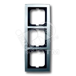 Рамка 3-постовая, серия solo/future, матовый хром