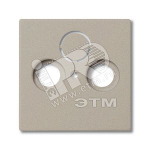 Центр. пл. для ТВ-розеток, серия Basic 55, цв. шампань - ABB