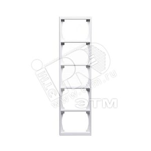 Рамка 5-постовая, 100мм серия Impressivo, белый | 1725F100-84 | 2TKA000430G1 | ABB
