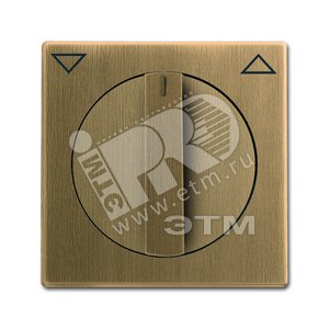Плата центр. с поворотной ручкой,с маркир.,д.мех. выкл.жалюзи 2712/2713 U и 2722/2723 U, Династия, Латунь античн. | 1710-0-4089 | 2CKA001710A4089 | A - ABB