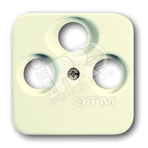 Накладка (центральная плата) для TV-R-SAT розетки, серия Bush-Duro 2000 SI, цвет слоновая кость