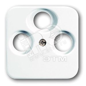 Накладка (центральная плата) для TV-R-SAT розетки, серия Reflex SI, цвет альпийский белый