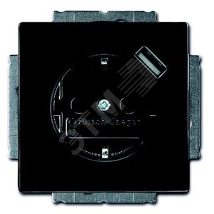 CARAT Розетка USB со шторками антрацит безвинтовые клеммы (20 EUCBUSB-81-500) 2