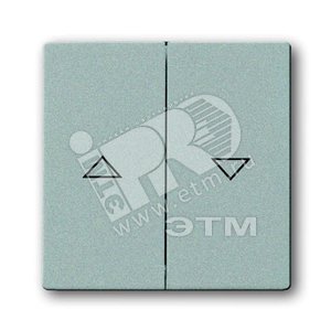 Клавиша для мех. выкл. жалюзи 2000/4 U и 2020/4 US, с маркировкой, серия solo/future, цвет серебристо-алюминиевый | 1751-0-2944  | 2CKA001751A2944 | A