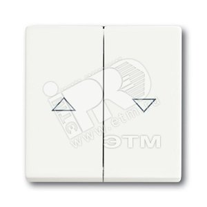 Клавиша для механизма выкл. жалюзи 2000/4 U и 2020/4 US, с маркировкой, серия solo/future, цвет белый бархат | 1751-0-3022  | 2CKA001751A3022 | ABB