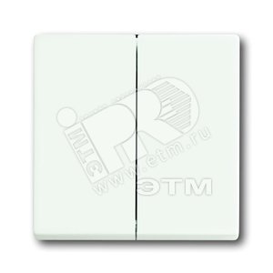 Клавиша для механизма 2-клавишных выключателей/переключателей/кнопок, серия solo/future, цвет белый бархат | 1751-0-3024  | 2CKA001751A3024 | ABB