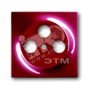 Накладка (центральная плата) для TV-R-SAT розетки, серия impuls, цвет бордо/ежевика | 1753-0-0108 | 2CKA001753A0108 | ABB