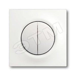 Клавиша для механизма 2-клавишных выключателей/переключателей/кнопок, серия impuls, цвет белый бархат | 1753-0-0181  | 2CKA001753A0181 | ABB