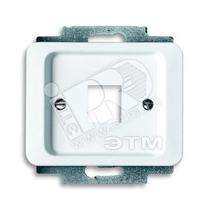Корпус 1-ой телефон. и компьют. розетки (для мех-в 0210, 0211) alpha nea белый матовый - ABB
