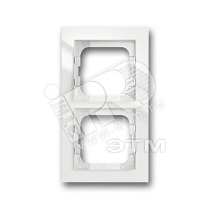 Рамка 2-постовая, для монтажа заподлицо, серия axcent, цвет белый | 1753-0-4122 | 2CKA001753A4122 | ABB