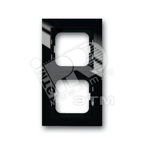 AXCENT Рамка 2 поста для монтажа заподлицо черный (1722-281/11)