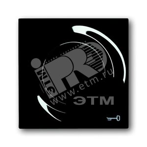 IMPULS Центр.плата с симв. ключ с клав. и лампой,черн.бриллиант - ABB