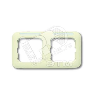 Рамка 2-постовая, горизонтальная, с полем для надписи, серия Busch-Duro 2000 SI, цвет слоновая кость | 1754-0-2213 | 2CKA001754A2213 | ABB