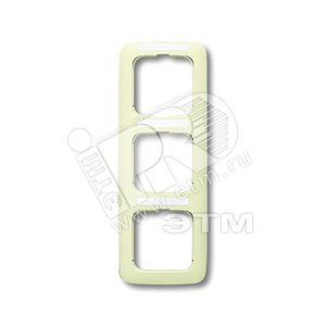 Рамка 3-постовая, вертикальная, с полем для надписи, серия Busch-Duro 2000 SI, цвет слоновая кость | 1754-0-3708  | 2CKA001754A3708 | ABB - ABB