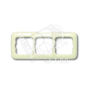 Рамка 3-постовая, горизонтальная, с полем для надписи, серия Busch-Duro 2000 SI, цвет слоновая кость | 1754-0-3716  | 2CKA001754A3716 | ABB