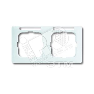 Рамка 2-постовая, горизонтальная, с полем для надписи, серия Reflex SI linear, цвет альпийский белый | 1754-0-4060  | 2CKA001754A4060 | ABB