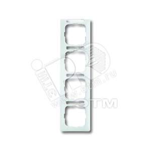 Рамка 4-постовая, вертикальная, с полем для надписи, серия Reflex SI linear, цвет альпийский белый | 1754-0-4063  | 2CKA001754A4063 | ABB