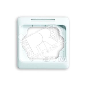 Рамка с пол. 1 пост alpha exclusive белый глянцевый - ABB
