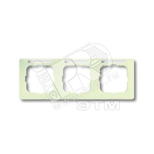 Рамка 3-постовая, горизонтальная, с полем для надписи, серия Busch-Duro 2000 SI linear, цвет слоновая кость | 1754-0-4097  | 2CKA001754A4097 | ABB