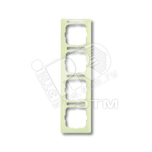 Рамка 4-постовая, вертикальная, с полем для надписи, серия Busch-Duro 2000 SI linear, цвет слоновая кость | 1754-0-4098  | 2CKA001754A4098 | ABB