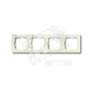 Рамка 4-постовая, горизонтальная, с полем для надписи, серия Busch-Duro 2000 SI linear, цвет слоновая кость | 1754-0-4099  | 2CKA001754A4099 | ABB