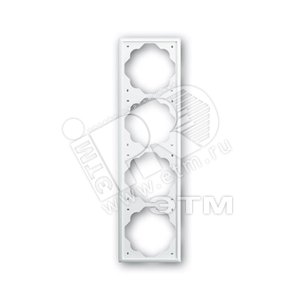 Рамка 4-постовая, серия impuls, цвет альпийский белый | 1754-0-4224 | 2CKA001754A4224 | ABB