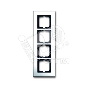 Рамка 4-постовая, серия carat, глянцевый хром | 1754-0-4363 | 2CKA001754A4363 | ABB - ABB