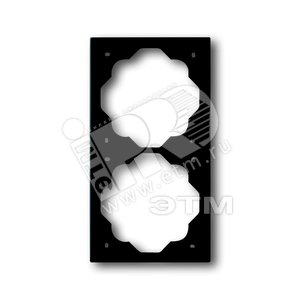 Рамка 2-постовая, серия impuls, цвет чёрный бархат | 1754-0-4425 | 2CKA001754A4425 | ABB