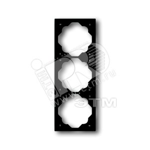 Рамка 3-постовая, серия impuls, цвет чёрный бархат | 1754-0-4426 | 2CKA001754A4426 | ABB