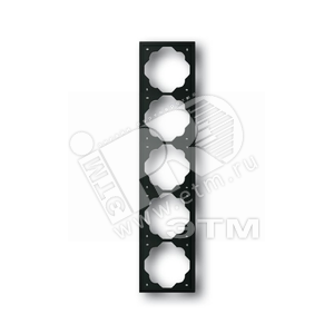 Рамка 5-постовая, серия impuls, цвет чёрный бархат | 1754-0-4428  | 2CKA001754A4428 | ABB