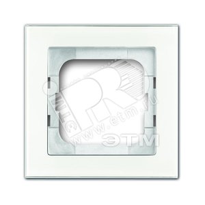 Рамка 1-постовая, серия axcent, цвет белое стекло | 1754-0-4437 | 2CKA001754A4437 | ABB - ABB