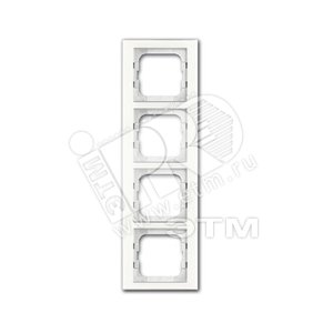 AXCENT Рамка 4 поста белое стекло (1724-280)