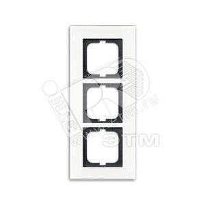 Рамка 3-постовая, серия carat, белое стекло (v.2012) | 1754-0-4444  | 2CKA001754A4444 | ABB